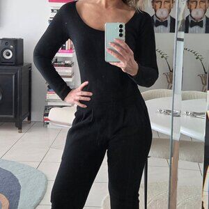 Vintage 1990's Donna Karan Black one piece bodysuit